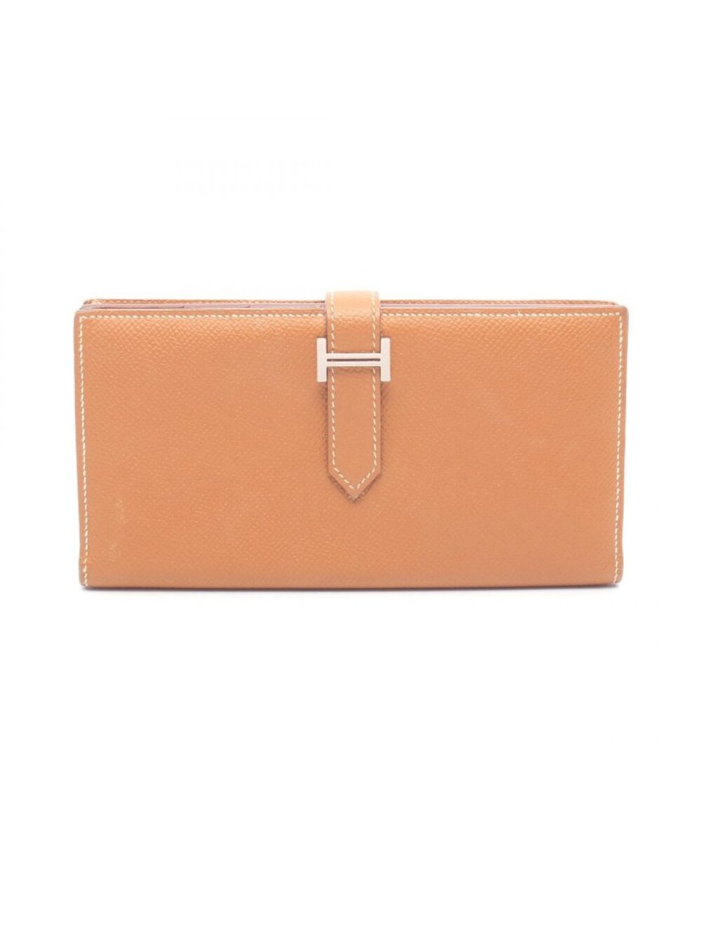 Hermes Bifold Wallet Bearn Soufflet Gold Leather